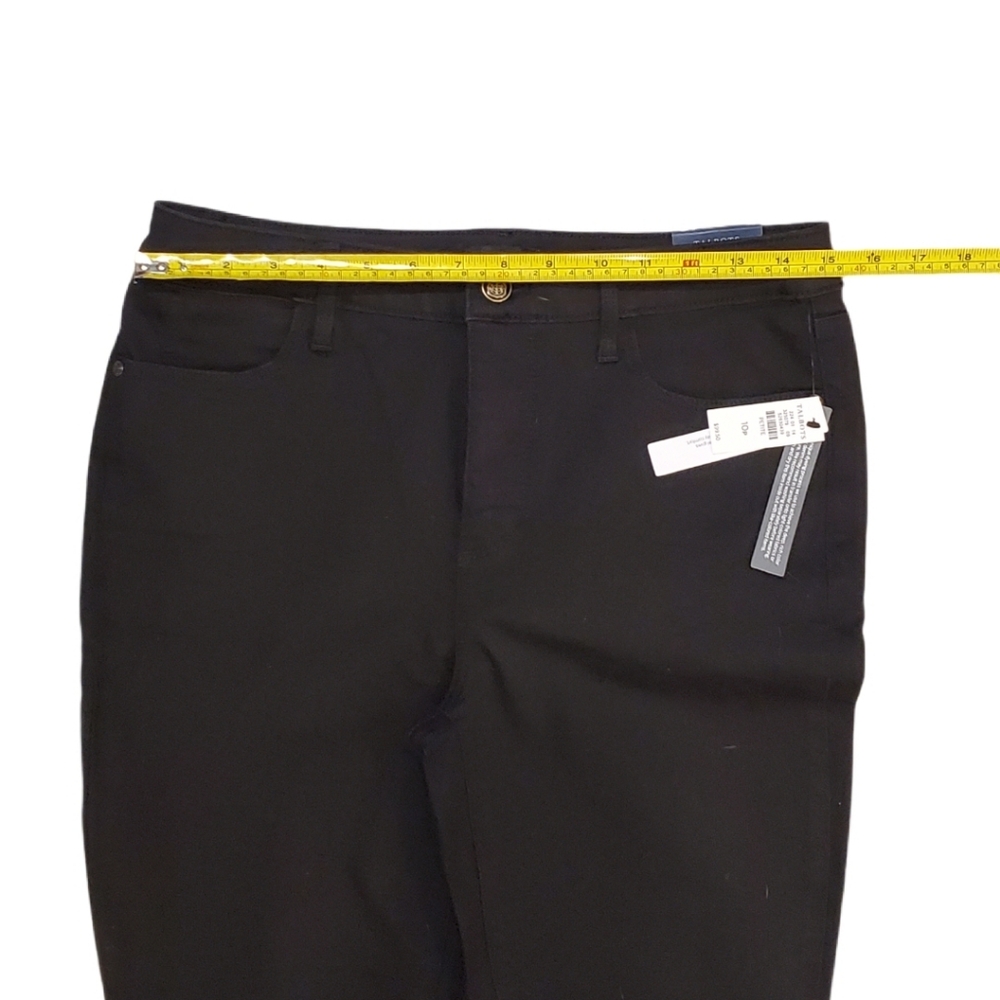 Talbots Women's Black Hampshire Ankle‎ Straight Leg Pants 10 Petite - Picture 4 of 9